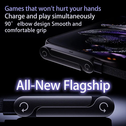 Fast Charging Foldable Phone Stand With 360° Rotating Charging Data Cable 2-in-1 For iPhone 7 8 Plus 11 12 13 14 Pro max